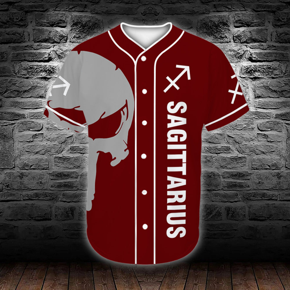 personalized-custom-name-zodiac-sagittarius-man-skull-baseball-tee-jersey-shirt