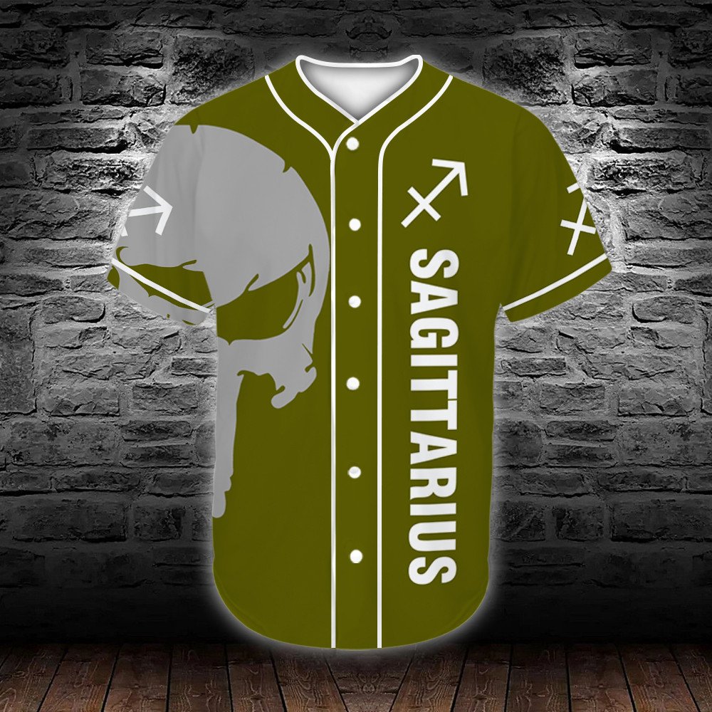 personalized-custom-name-zodiac-sagittarius-man-skull-baseball-tee-jersey-shirt