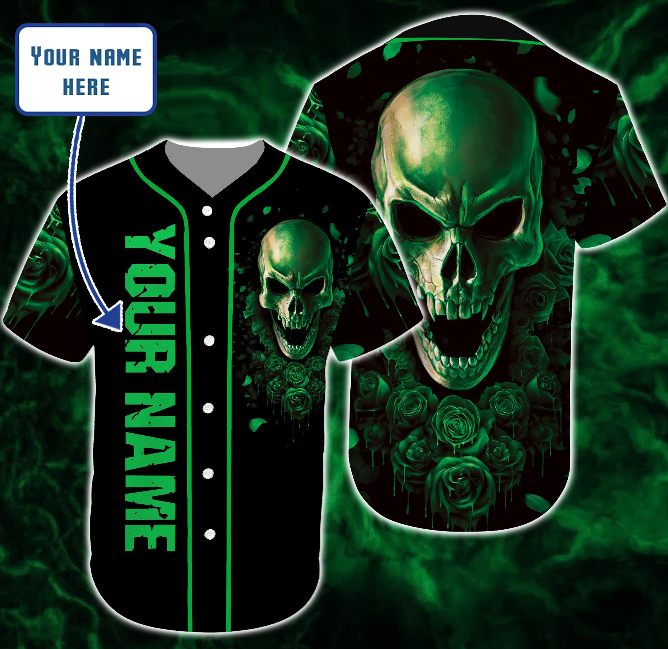 personalized-custom-name-soft-and-cool-skull-baseball-tee-jersey-shirt