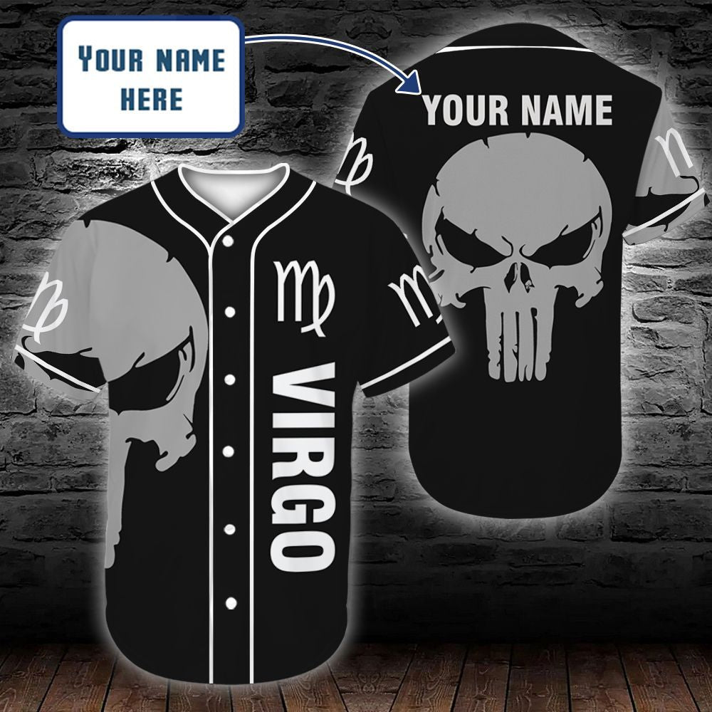 personalized-custom-name-zodiac-virgo-man-skull-baseball-tee-jersey-shirt