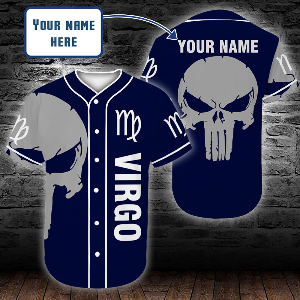 personalized-custom-name-zodiac-virgo-man-skull-baseball-tee-jersey-shirt