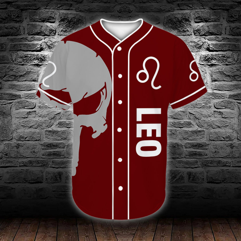 personalized-custom-name-zodiac-leo-man-skull-baseball-tee-jersey-shirt