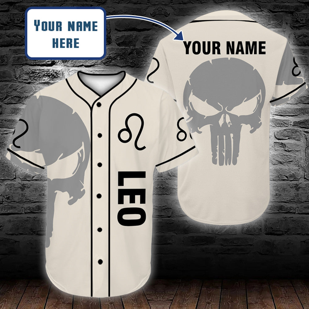 personalized-custom-name-zodiac-leo-man-skull-baseball-tee-jersey-shirt