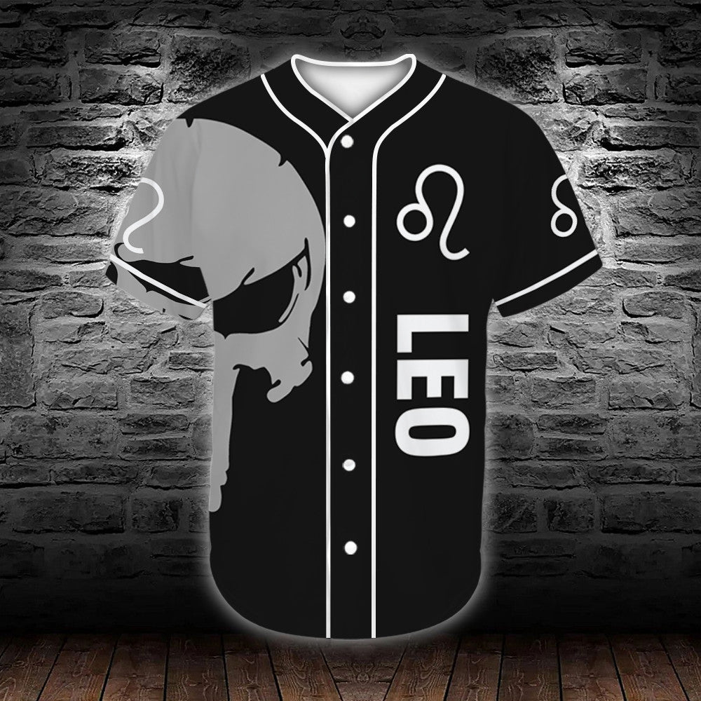 personalized-custom-name-zodiac-leo-man-skull-baseball-tee-jersey-shirt