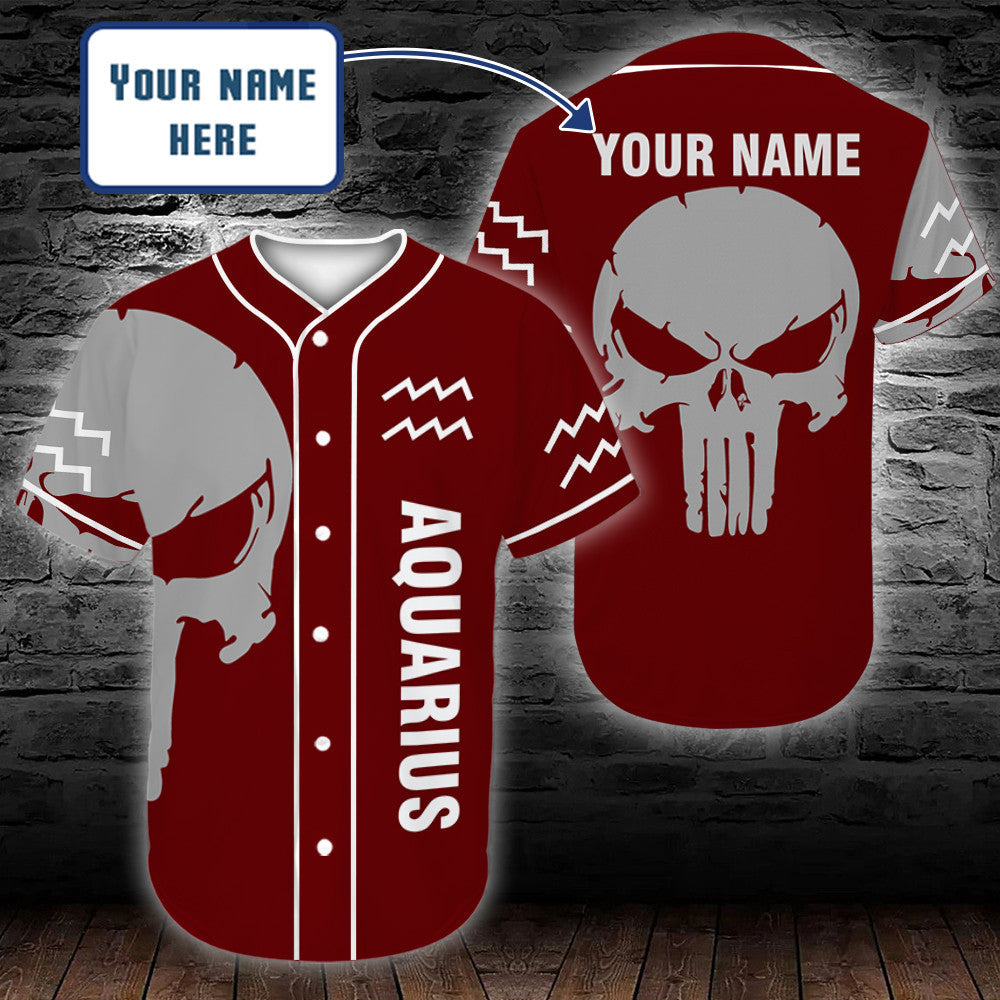 personalized-custom-name-zodiac-aquarius-man-skull-baseball-tee-jersey-shirt