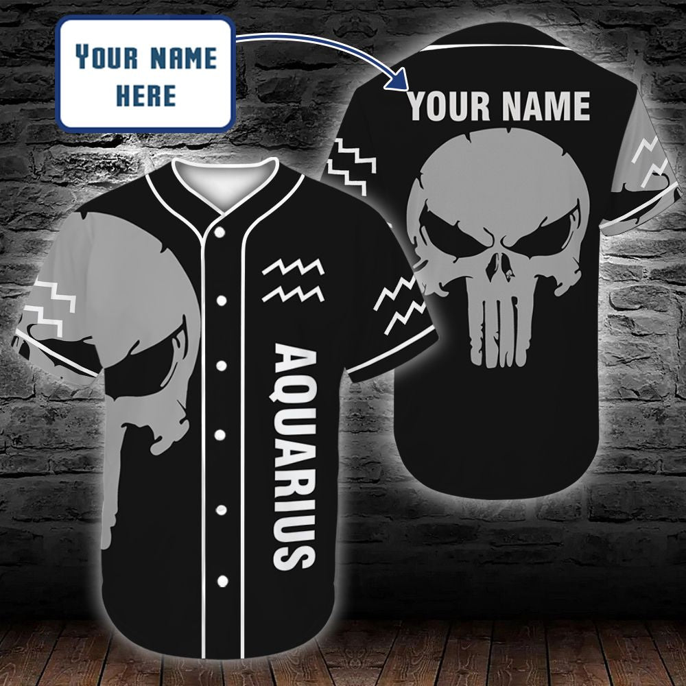 personalized-custom-name-zodiac-aquarius-man-skull-baseball-tee-jersey-shirt