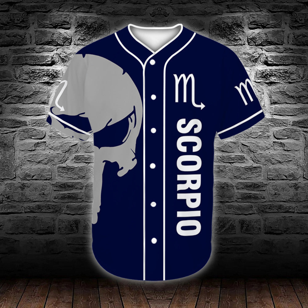 personalized-custom-name-zodiac-scorpio-man-skull-baseball-tee-jersey-shirt