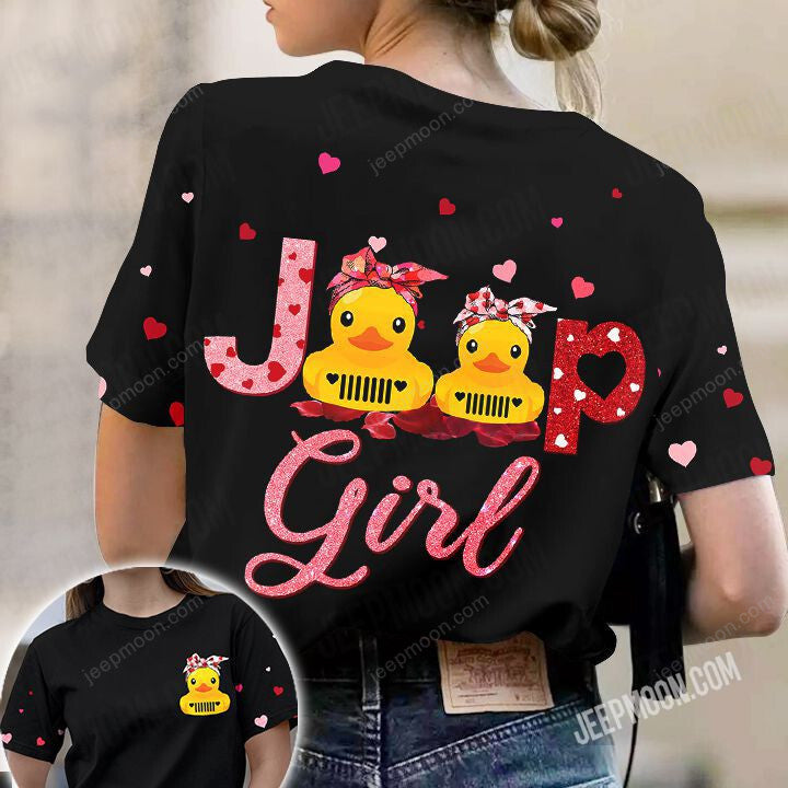 jeep-girl-duck-valentine-t-shirt