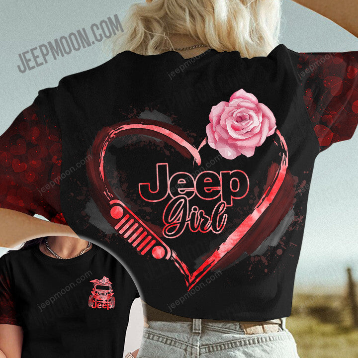 jeep-girl-valentine-rose-t-shirt