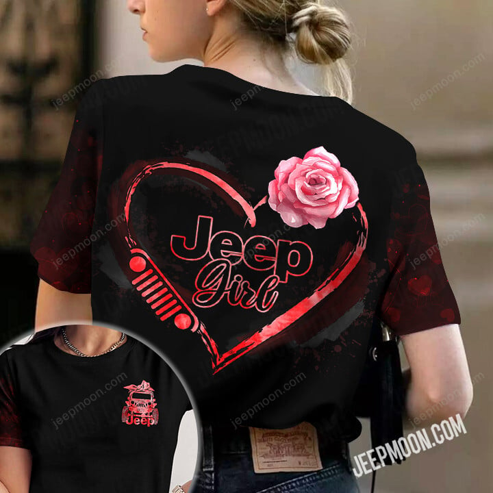 jeep-girl-valentine-rose-t-shirt