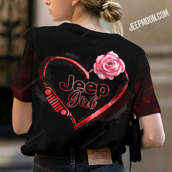 jeep-girl-valentine-rose-t-shirt