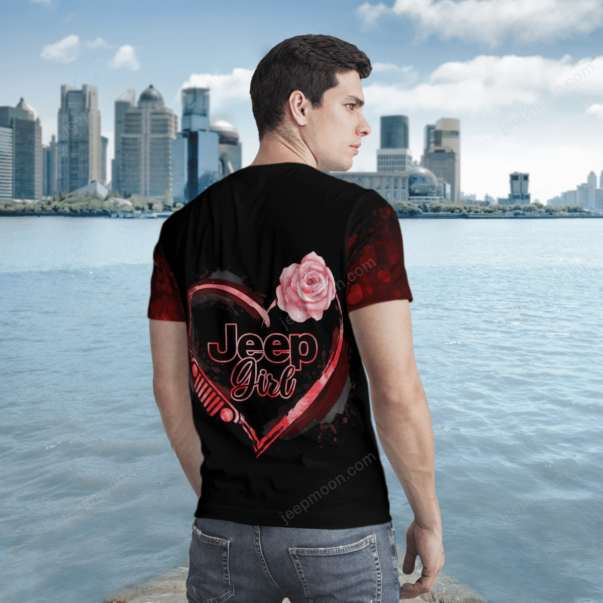 jeep-girl-valentine-rose-t-shirt