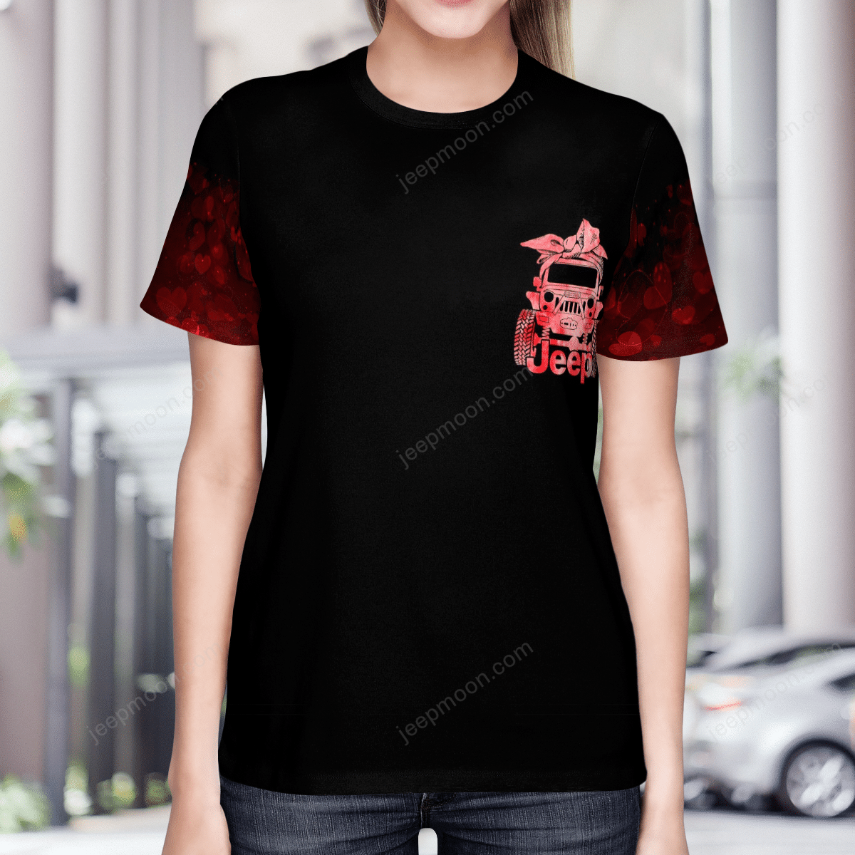 jeep-girl-valentine-rose-t-shirt