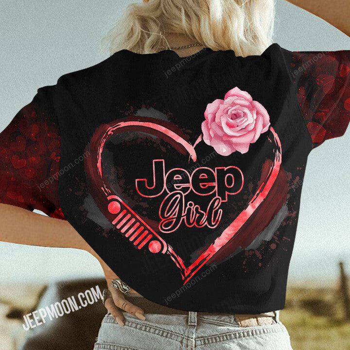 jeep-girl-valentine-rose-t-shirt