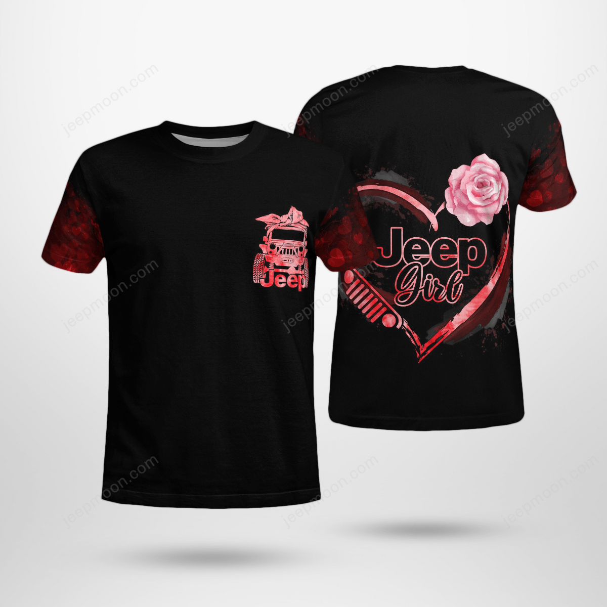 jeep-girl-valentine-rose-t-shirt