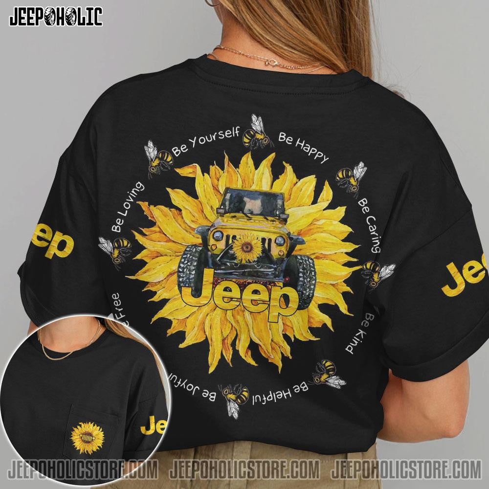 jeep-sunflower-be-yourself-be-happy-unisex-t-shirt-3d