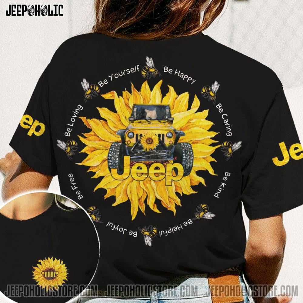 jeep-sunflower-be-yourself-be-happy-unisex-t-shirt-3d