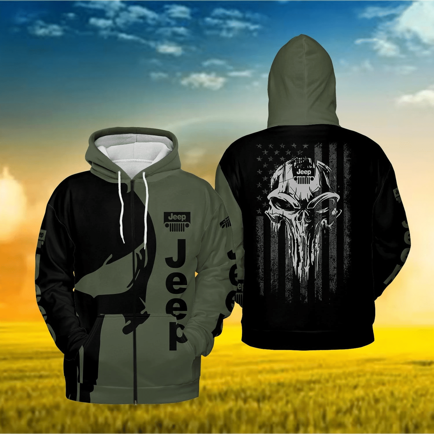 jp-black-skull-flag-army-color-hoodie-3d-all-over-print