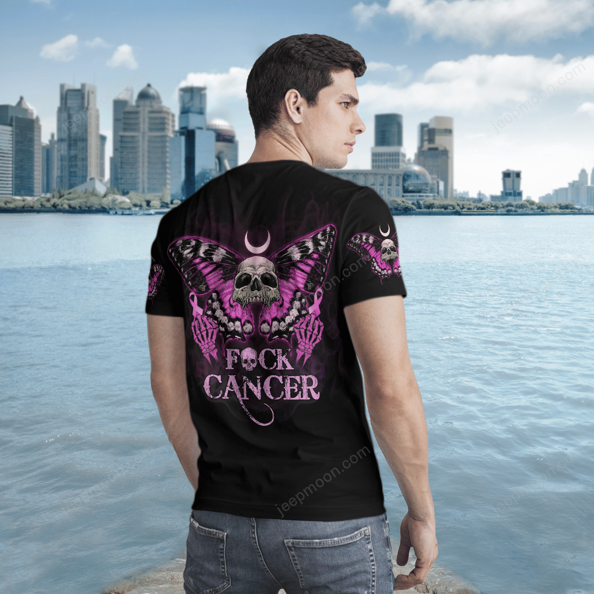 skull-breast-cancer-t-shirt