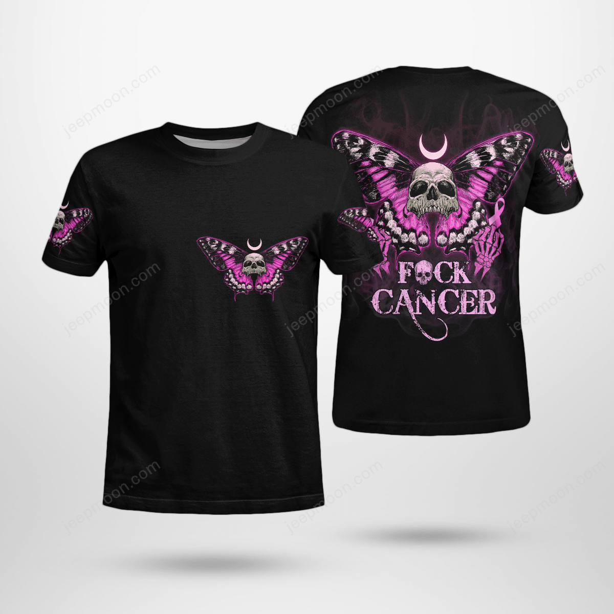 skull-breast-cancer-t-shirt