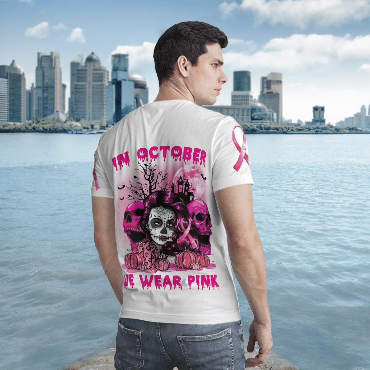 skull-wear-pink-t-shirt