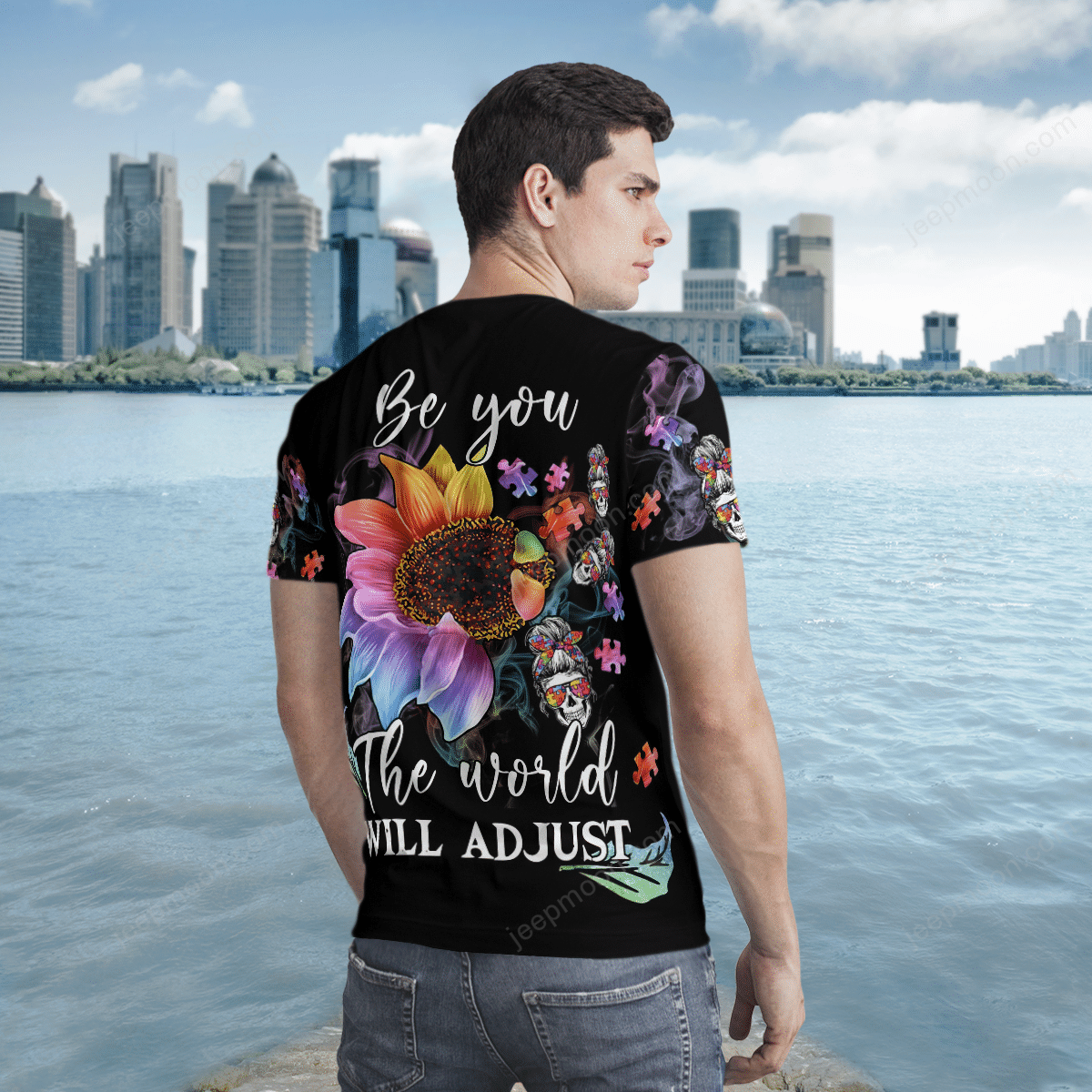 sunflower-jeep-valentine-be-you-the-world-will-adjust-t-shirt