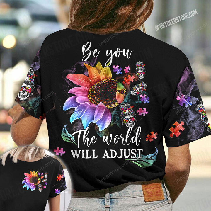 sunflower-jeep-valentine-be-you-the-world-will-adjust-t-shirt