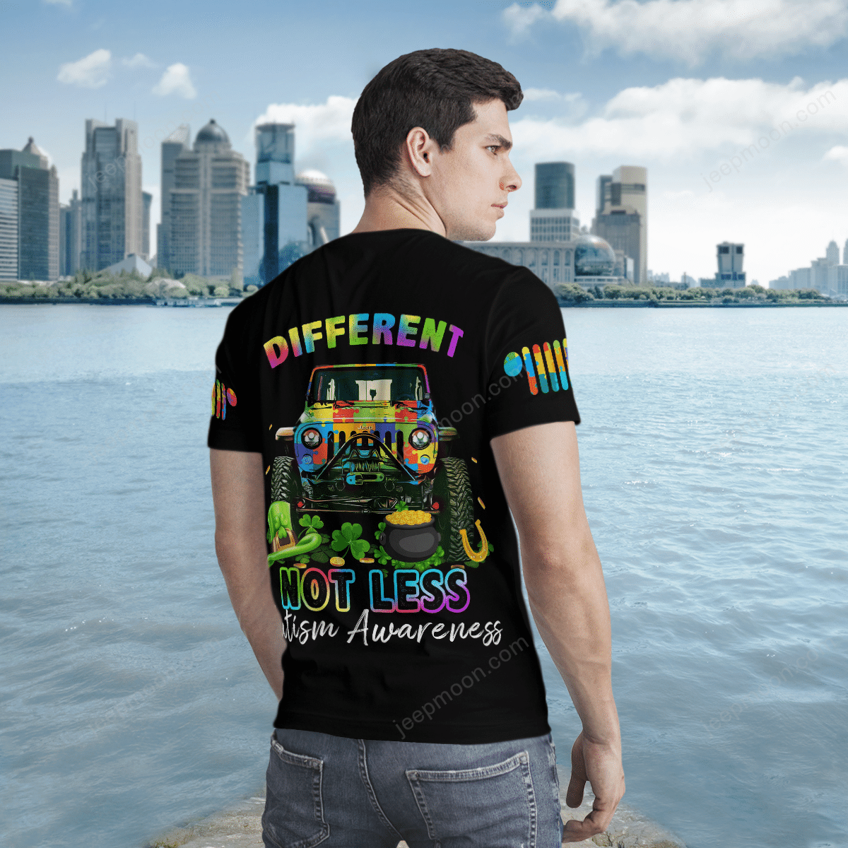 jeep-not-less-autism-awareness-t-shirt