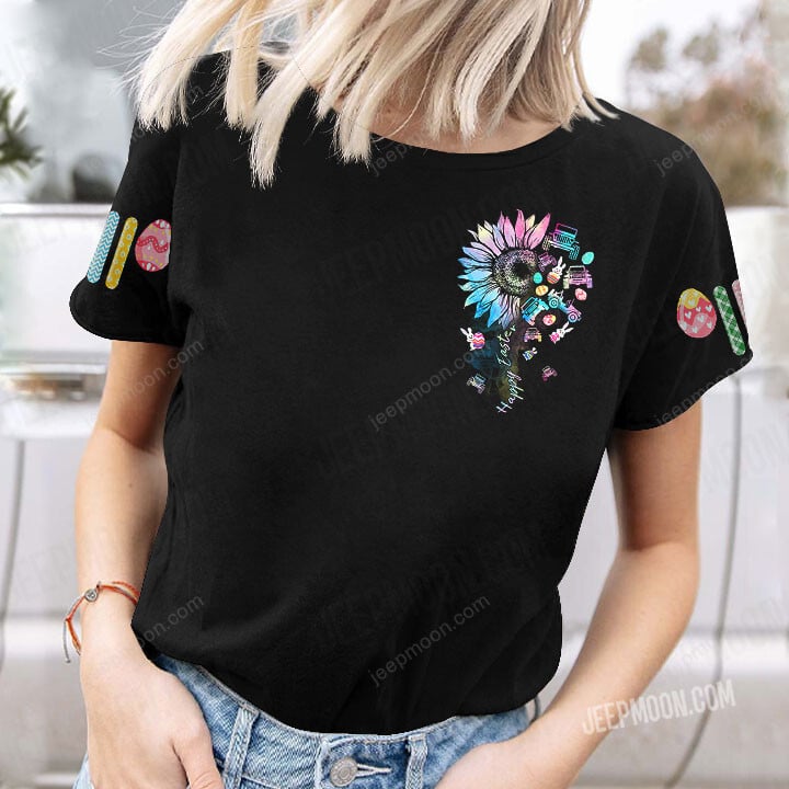 sunflower-happy-easter-jeep-t-shirt