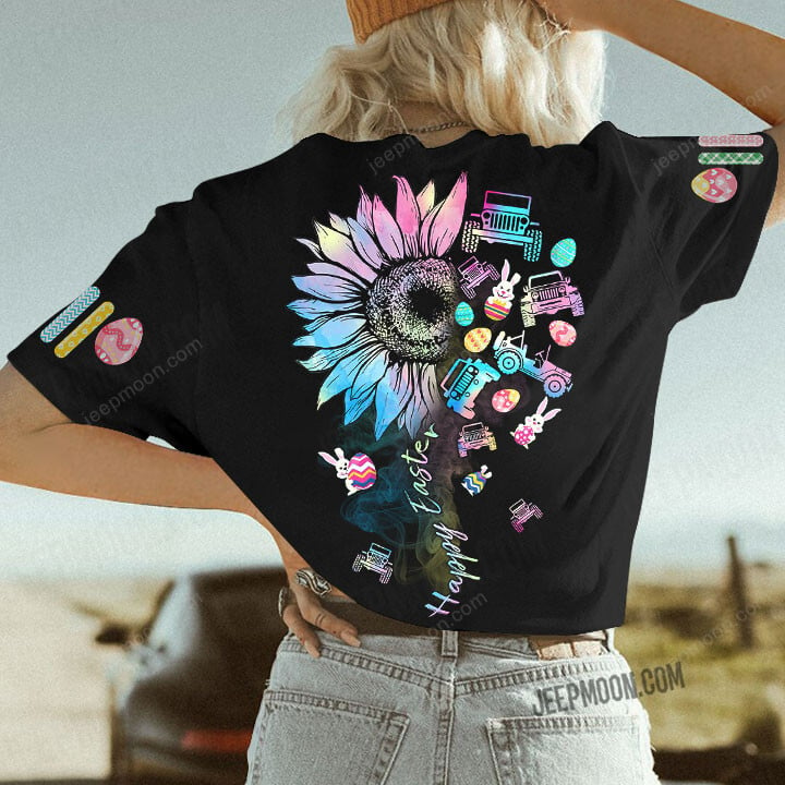 sunflower-happy-easter-jeep-t-shirt