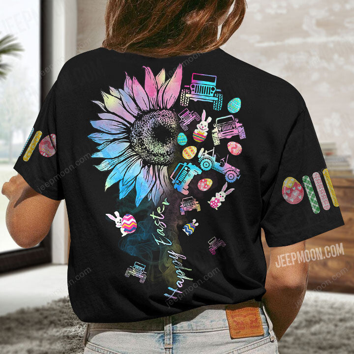 sunflower-happy-easter-jeep-t-shirt