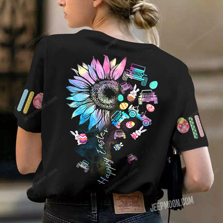 sunflower-happy-easter-jeep-t-shirt