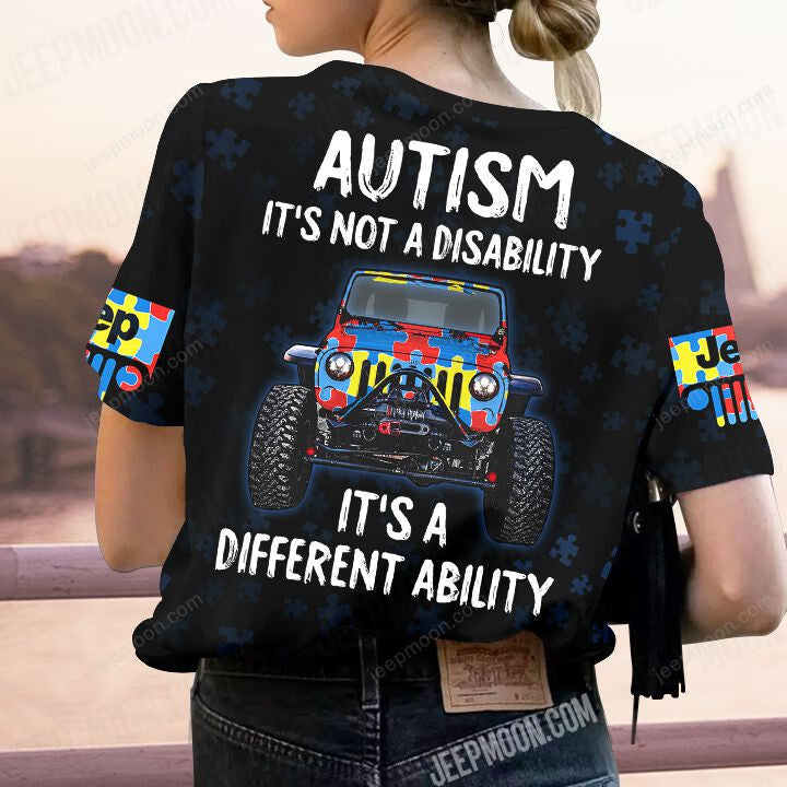 autism-is-not-a-disability-its-a-different-ability-jeep-t-shirt