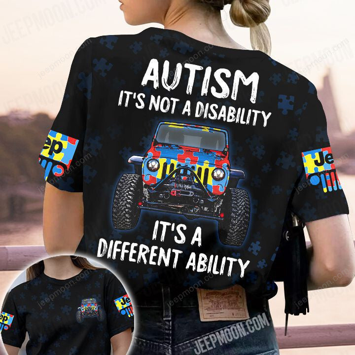 autism-is-not-a-disability-its-a-different-ability-jeep-t-shirt