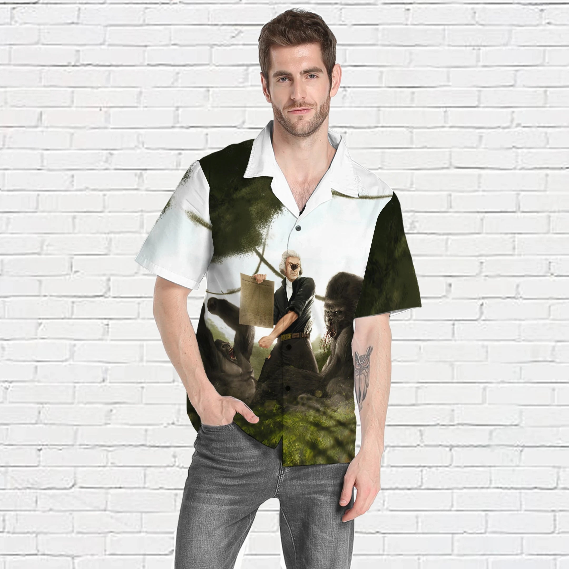 3d-thomas-jefferson-battling-a-gorilla-custom-short-sleeve-shirt-aloha-shirt-for-summer