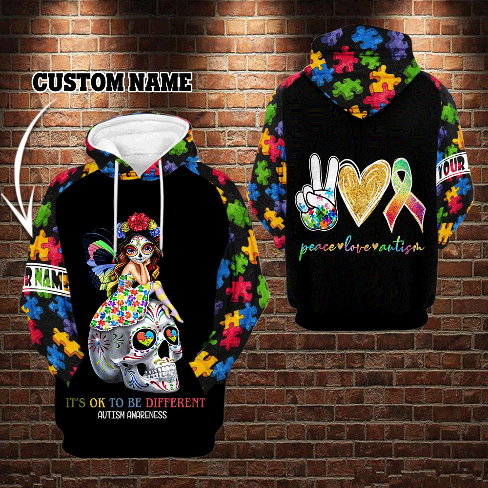 personalized-its-ok-to-be-different-sugar-skull-girl-unisex-hoodie-for-men-women-autism-awareness-hoodie-gift-idea