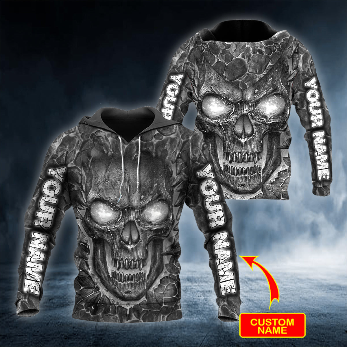 lava-blast-skull-personalized-3d-hoodies