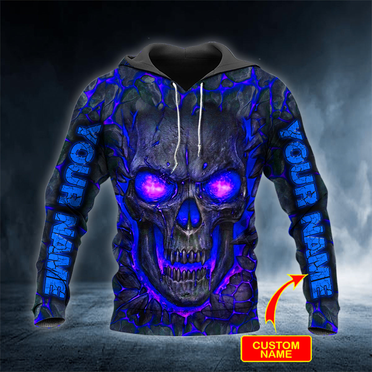 lava-blast-skull-personalized-3d-hoodies