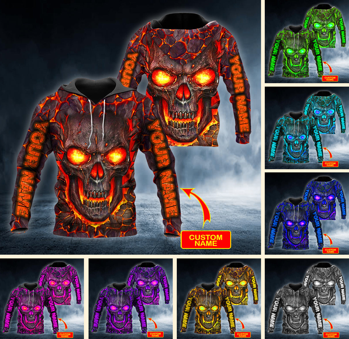 lava-blast-skull-personalized-3d-hoodies