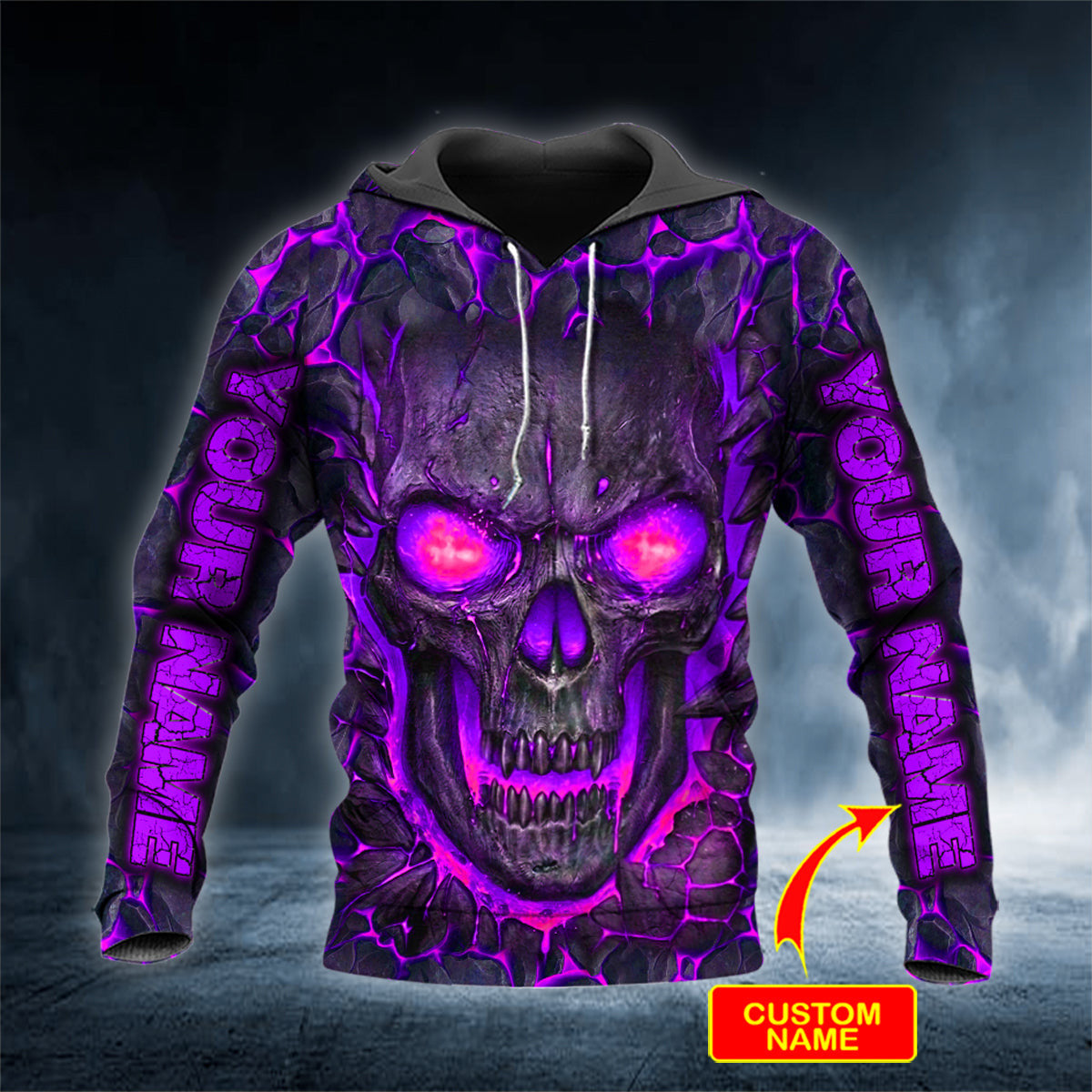 lava-blast-skull-personalized-3d-hoodies