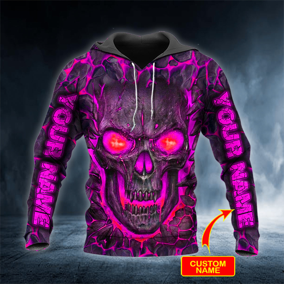 lava-blast-skull-personalized-3d-hoodies