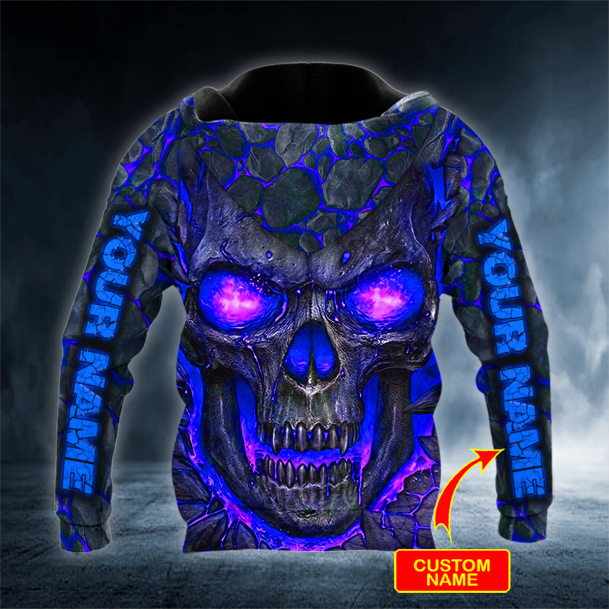 lava-blast-skull-personalized-3d-hoodies