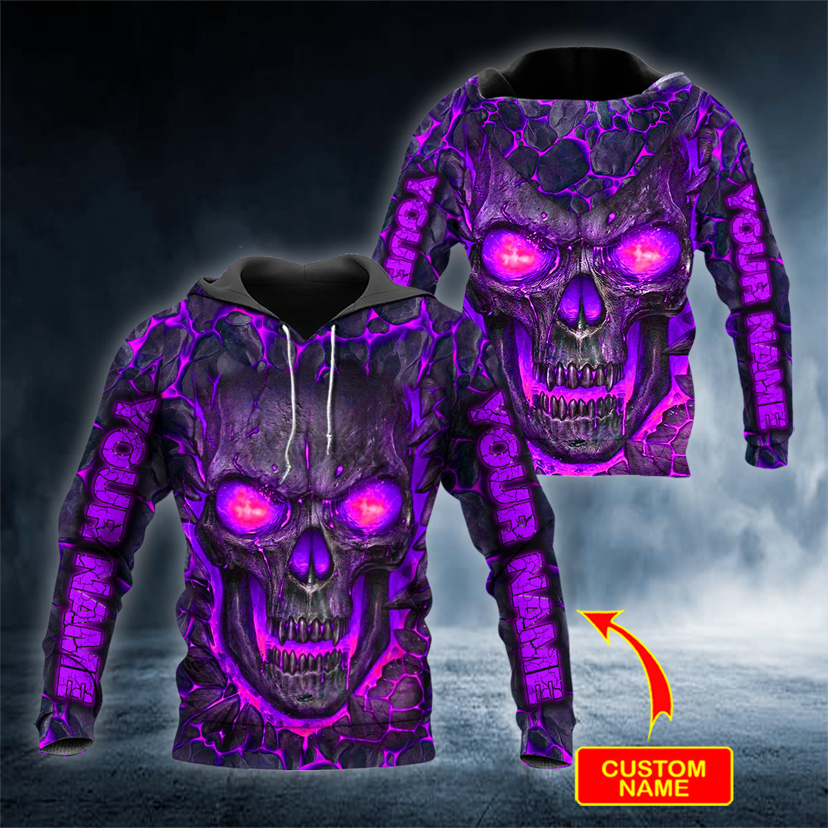 lava-blast-skull-personalized-3d-hoodies