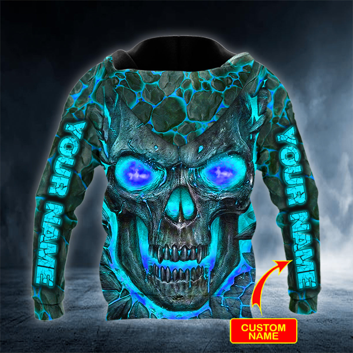 lava-blast-skull-personalized-3d-hoodies