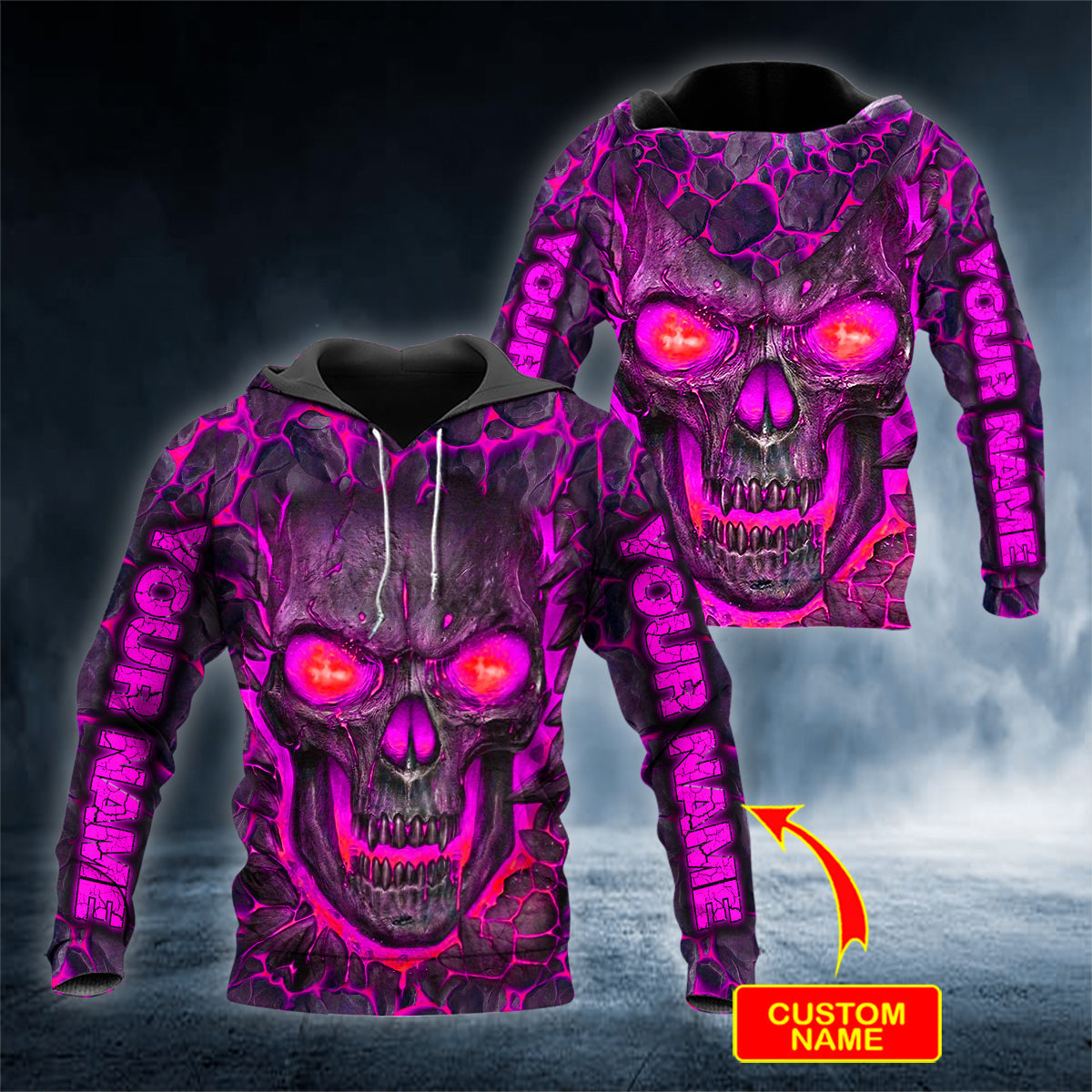 lava-blast-skull-personalized-3d-hoodies