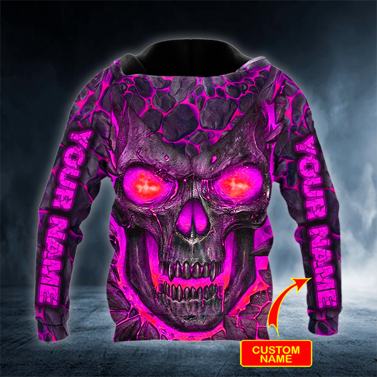 lava-blast-skull-personalized-3d-hoodies