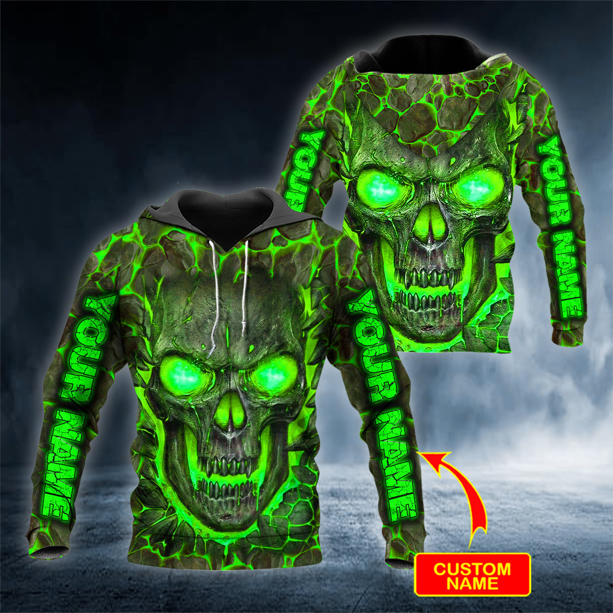 lava-blast-skull-personalized-3d-hoodies