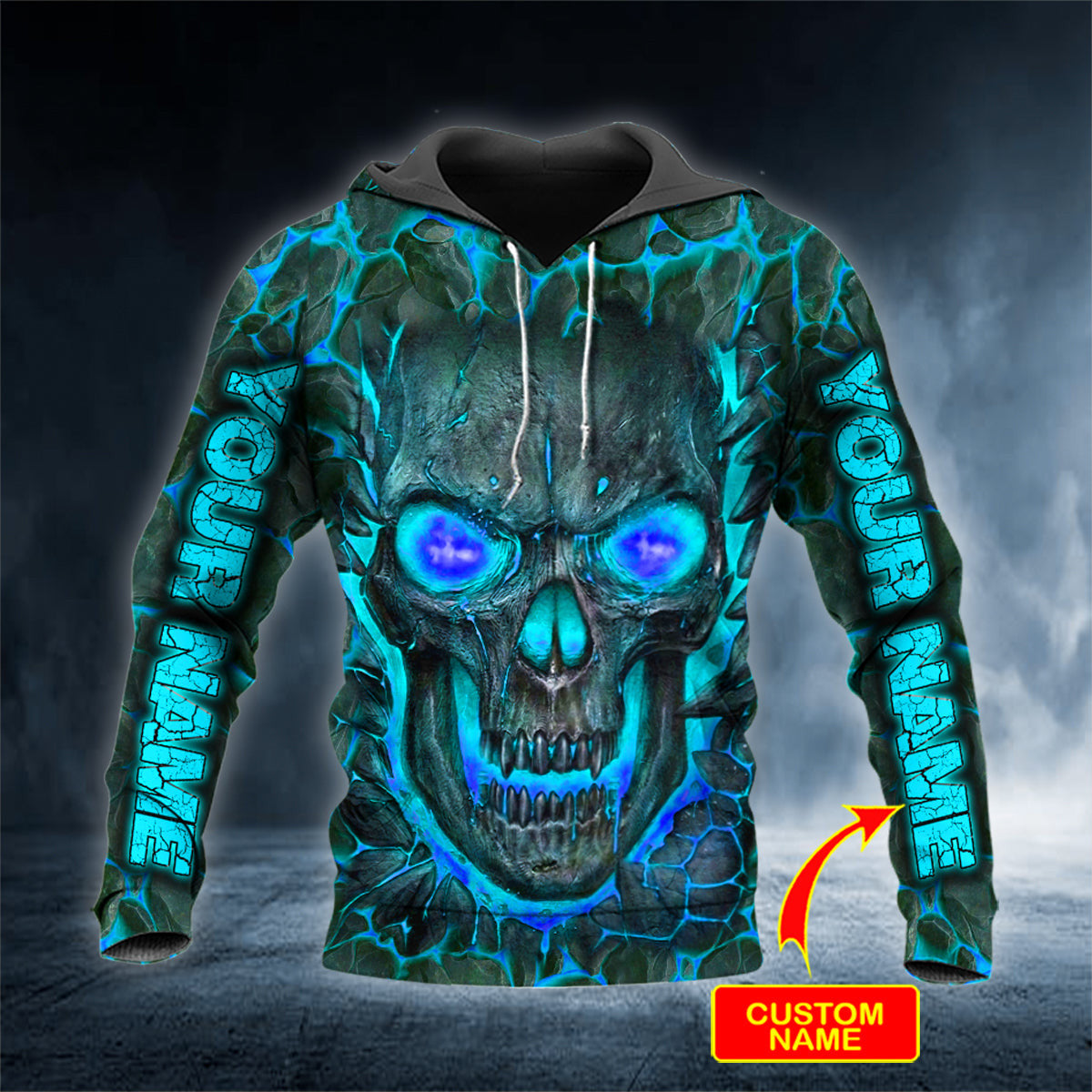 lava-blast-skull-personalized-3d-hoodies