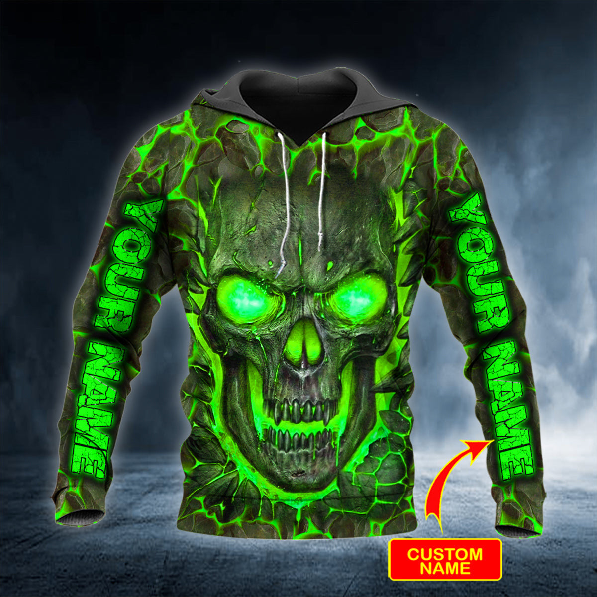 lava-blast-skull-personalized-3d-hoodies