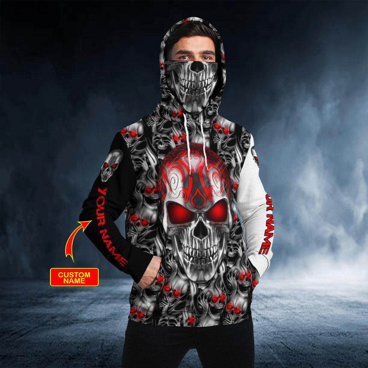 tribal-red-tattoos-with-metal-skull-personalized-3d-printed-hoodie-14686263